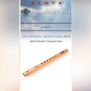 Spirit Flute Bass E Spanish Cedar